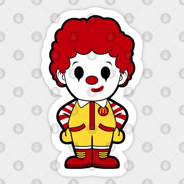 Ronald Mcdonald Chibi Sticker by mighty corps studio